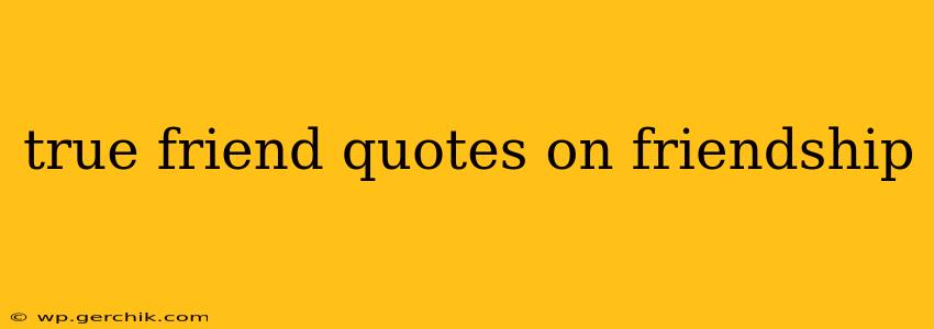 true friend quotes on friendship