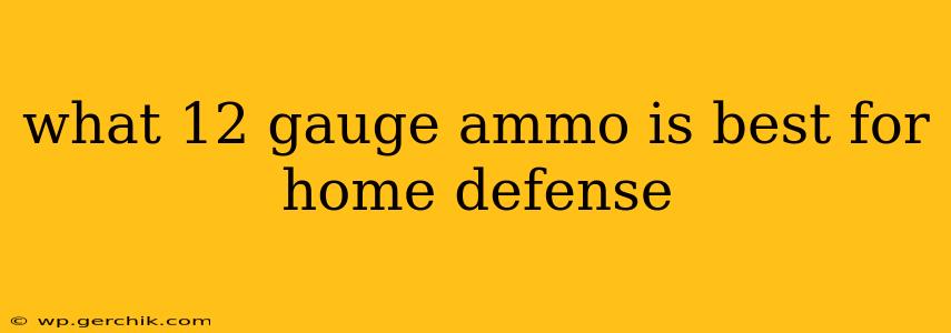what 12 gauge ammo is best for home defense