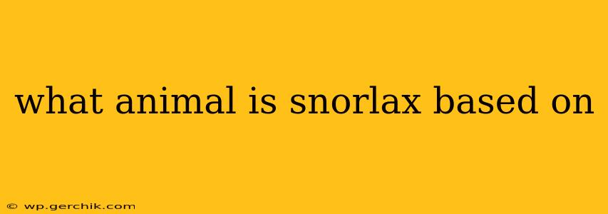 what animal is snorlax based on