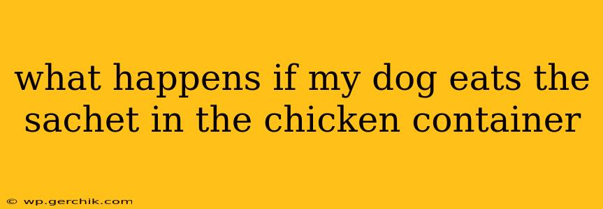 what happens if my dog eats the sachet in the chicken container