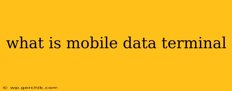 what is mobile data terminal