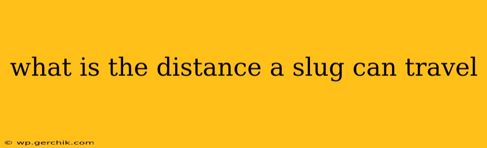what is the distance a slug can travel