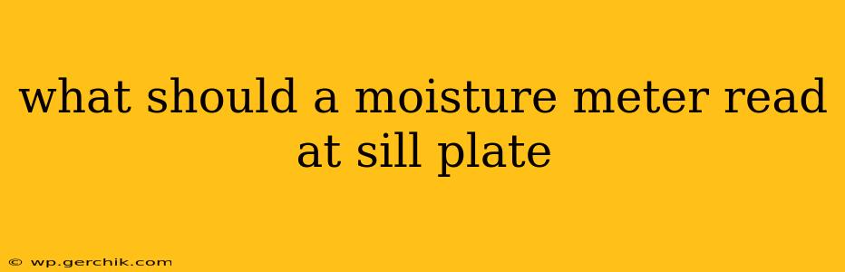 what should a moisture meter read at sill plate