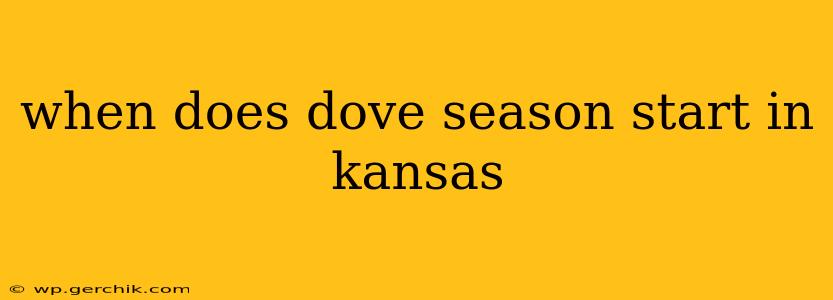 when does dove season start in kansas