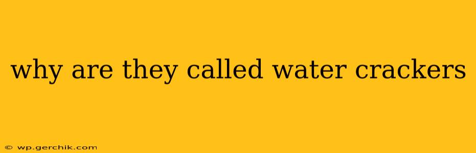 why are they called water crackers