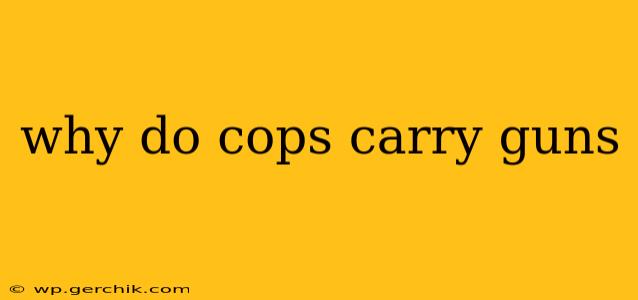 why do cops carry guns